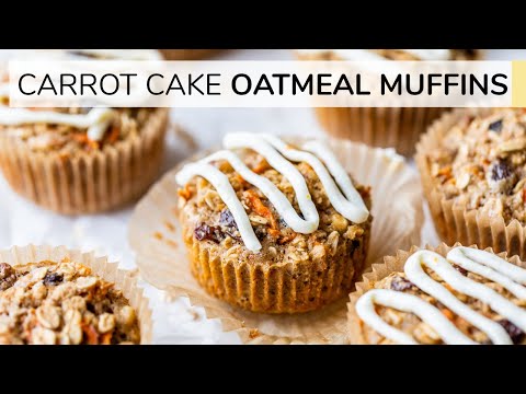 CARROT CAKE OATMEAL MUFFIN CUPS | easy nutritious recipe