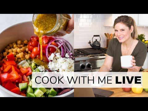 LIVE: Healthy Greek Salad Recipe + Easy Dressing
