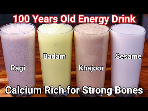 Healthy Energy Drinks – High Calcium Drinks Recipe 4 Ways For Stronger Bones | Calcium Rich Drinks