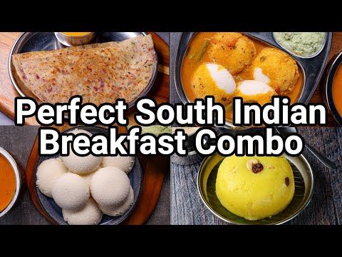 Instant South Indian Breakfast Combo Meal – Instant Idli Dosa Sambar & Kesari Bath | Breakfast Meal