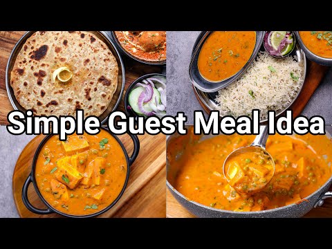 Simple Guest Meal Combo Idea – Simple Paratha, Paneer Curry & Dal Jeera Rice | Lunch or Dinner Combo