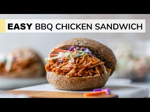 BEST BBQ CHICKEN SANDWICH | easy, 6-ingredient recipe