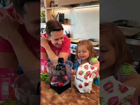 3 Year Old Makes Sorbet w/ Dad #shorts