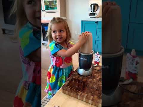 3 Year Old Makes Smoothie #shorts