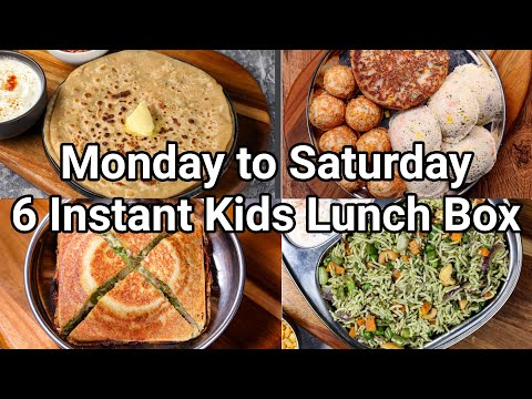 Monday 2 Saturday Kids Tiffin Box Recipes – Easy & Instant Recipes | Simple Kids Lunch Box Recipes