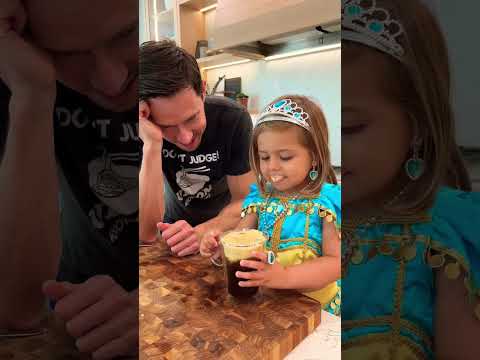 Rose & Dad Make Pumpkin Coffee #shorts