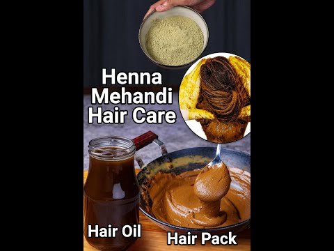 Natural Mehandi Hair Treatment – Henna Hair Care for Strong & Glowing Hair #ytshorts #shorts