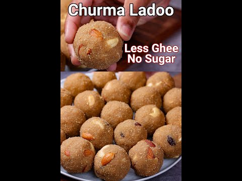 No Sugar Churma Ladoo – Authentic & Healthy Gujarati Laddu Recipe #ytshorts #shorts