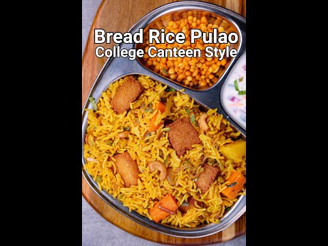 College Canteen Style Bread Pulao Recipe – Crispy Bread Rice Pulao #shorts #ytshorts