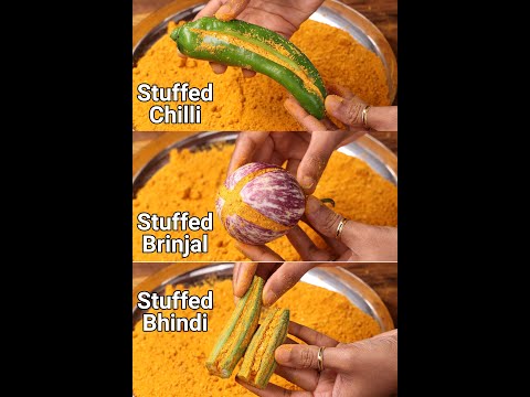 1 Besan Masala – 3 Stuffed Sabji Recipe | All Purpose Besan Masala Recipe #ytshorts #shorts