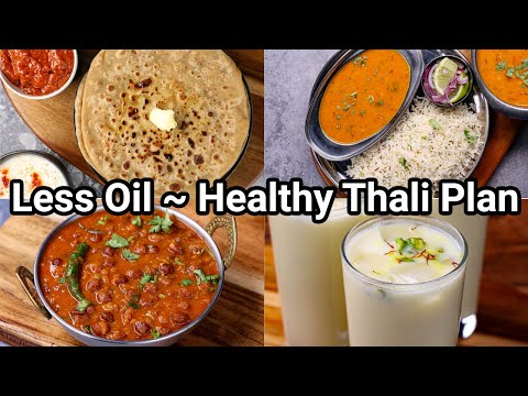 Less Oil Day to Day Healthy Thali Meals Combo Recipes | Complete & Basic Lunch Meal Plan Combo