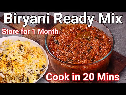 Instant Biriyani Gravy Mix Recipe – Cook Rice Dum Biryani in 20 Mins | Biryani Curry – Store 1 Month