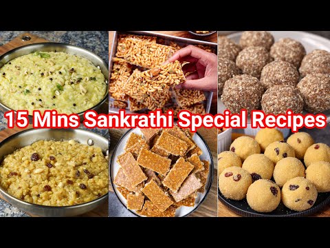 6 Must Have Makar Sankranti Sweets & Snacks in 15 Mins | 6 Easy Simple Makar Sankranti Recipes