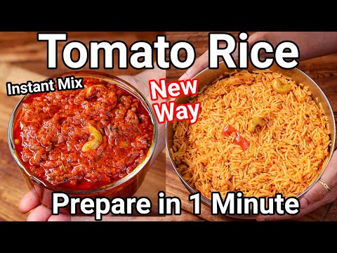 1 Minute Tomato Rice with Instant Premix Paste | Tomato Rice Premix for Lunch Boxes – Store 1 Month