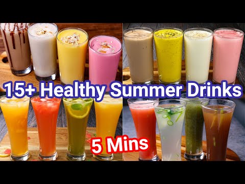 15+ Healthy Refreshing Summer Drinks Recipes in 5 Mins | Cooling Summer Beverages in Minutes