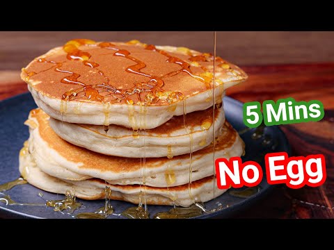 5 Mins Banana Pancake Recipe – NO EGG | Eggless Healthy 3 Ingredient Banana Pancakes