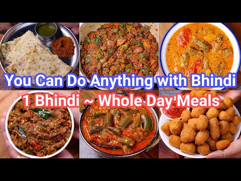 1 Bhindi 6 Different Recipes for Whole Day – Dosa, Chutney, Sambar, Popcorn, Stir Fry & Sabji Curry