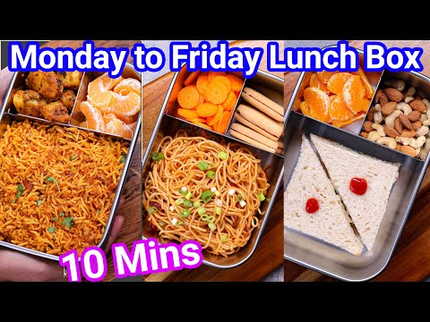 Monday 2 Friday Lunch Box Recipes – Just 10 Mins | Quick & Easy Tiffin Box Recipes for Kids & Adults