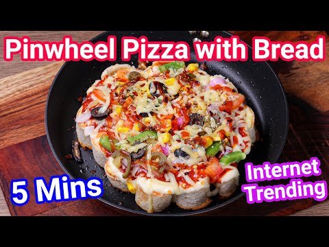 Pinwheel Pizza with Leftover Sandwich Bread Slices – Just 5 Mins | Trending New Pizza Recipe on Tawa