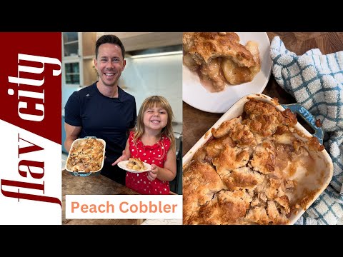 We Made Peach Cobbler..It's So Easy & Tasty!