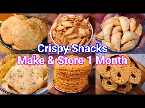 Crispy Crunchy Snacks Ideas – Store 1 Month | Easy & Simple Munching Tea Time Snacks