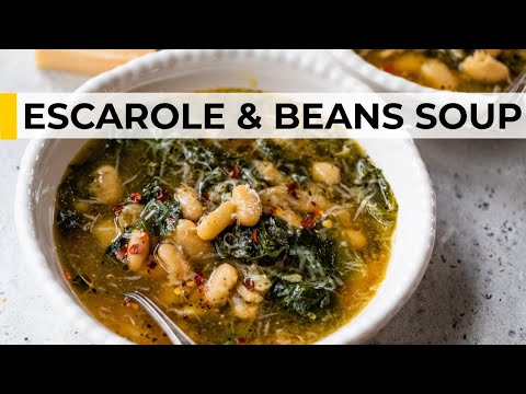 EASY ITALIAN COMFORT FOOD | escarole and beans soup recipe