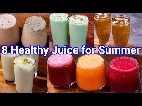 8 Healthy & Refreshing Homemade Summer Drinks | Milk, Fruit & Vegetable Summer Beverages