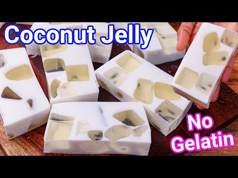 Coconut Jelly Recipe – Coconut Milk & Coconut Water Jello Kids Favorite Dessert | No Gelatin Jelly