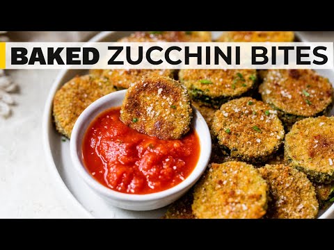 ZUCCHINI CHIPS | baked & breaded, healthy snack idea!