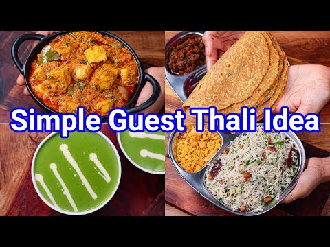 Simple & Instant Guest Thali Idea – Roti, Sabzi, Rice & Soup | Quick & Easy Thali Combo Meal