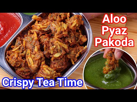 Aloo Pyaz Pakoda – Crispy Evening Tea Time Snack Meal | Aloo Kandha Bhajiya – Street Style