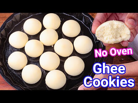 Ghee Biscuits on Tawa – Desi Ghee Cookies Recipe – No Oven | Best Tea-Time Ghee Biscuits