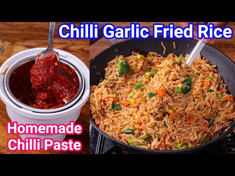 Chilli Garlic Fried Rice with Homemade Chutney – New Way | Flavored Garlic & Chilli Fried Rice