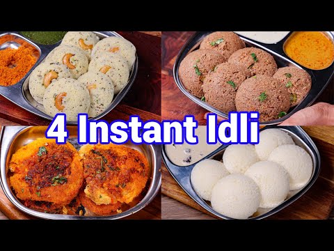 Quick & Easy Instant Idli Recipe – 4 Ways | Perfect Weekend Morning Breakfast with 4 Instant Idli