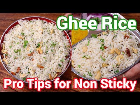 Marriage Style Ghee Rice with Pro Tips for Non Sticky Rice | Pan Fry Ghee Rice – Nei Choru