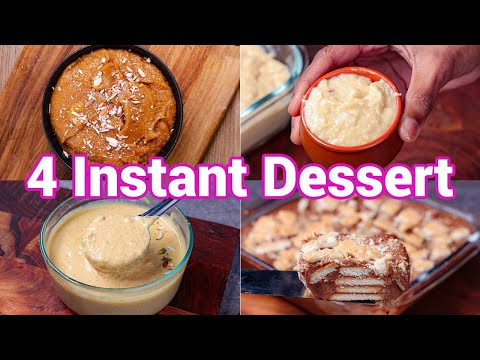 4 Instant Dessert Recipes – Anyone Can Make it | Healthy & Tasty Winter Dessert Recipes