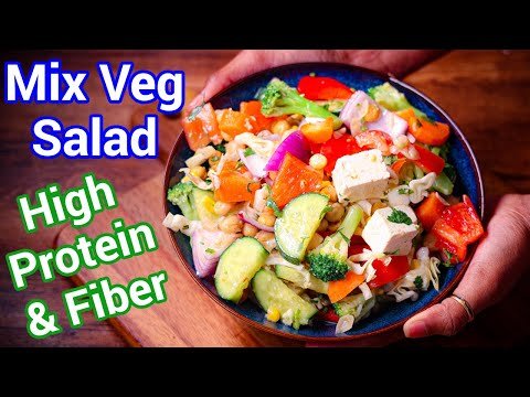 Indian High-Protein Salad | Veg Clean Eating Bowl | No-Cook 10-Minute Meal – Quick Weight Loss Salad