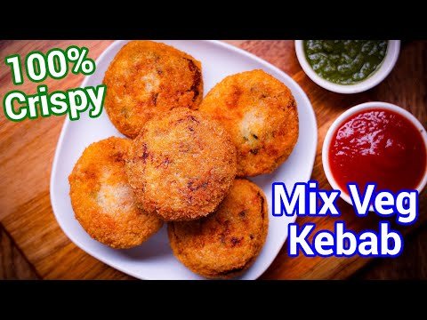 Veg Kebab Recipe – 100% Crispy | Street Style Vegetable Kabab Healthy Protein & Fibre Evening Snack