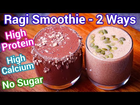 Healthy Ragi Milkshakes with Dates Apple & Chocolate – Breakfast in a Glass | High Protein Smoothies